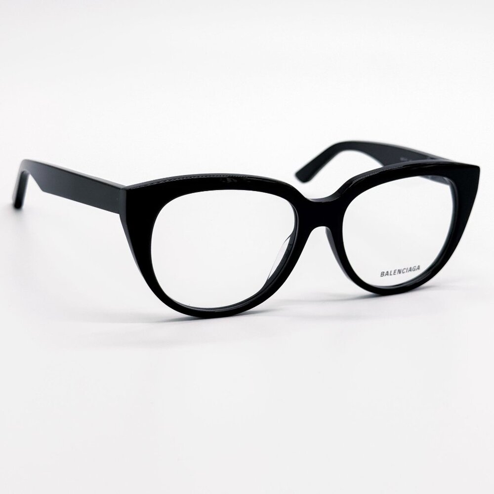 NEW BALENCIAGA EYEGLASSES BB0131O 001 ROUND OVAL BLACK WOMEN EYEWEAR BALENCIAGA